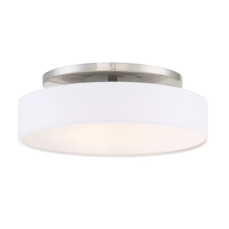 Dweled Manhattan 20in LED Flush Mount 2700K in Brushed Nickel FM-131